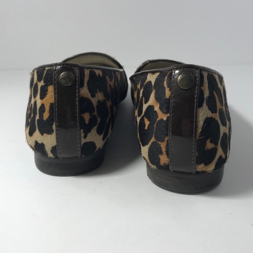 Coach Brown and Black Leopard Print Loafers - Picture 2 of 6
